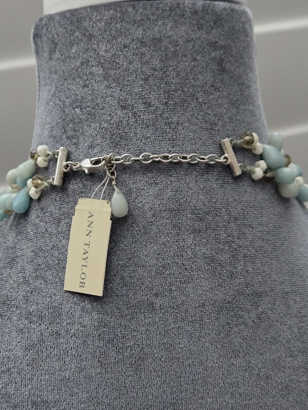 Ann Taylor Double-Strand Aqua Necklace